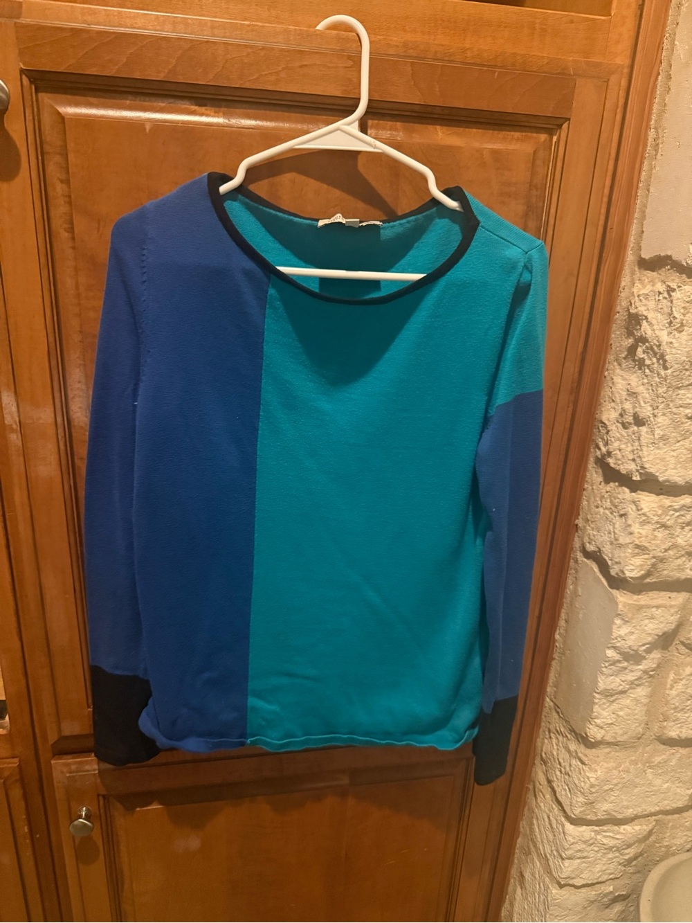 Colorblock Blue & Teal Top